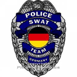 German Police SWAT Team Badge - Sticker