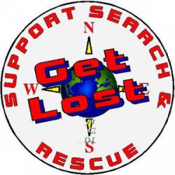 Support Search & Rescue Get Lost - Decal