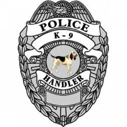 K-9 Handler Police Badge - Decal