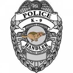 K-9 Handler Police Badge - Decal