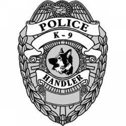 K-9 Handler Husky Police Badge - Decal