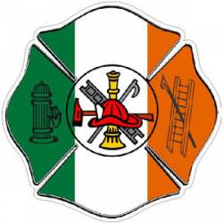 Irish Maltese Cross Flag - Sticker