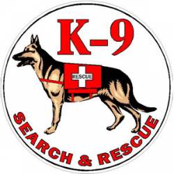 German Shepherd K-9 SAR Search & Rescue - Decal
