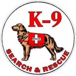 K-9 SAR Search & Rescue - Sticker