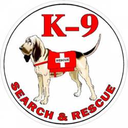 Bloodhound K-9 SAR Search & Rescue - Decal