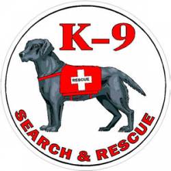 Black Lab K-9 SAR Search & Rescue - Decal