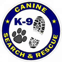 Canine K-9 SAR Search & Rescue - Decal