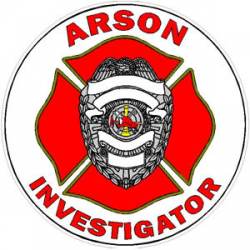 Round Arson Investigator - Decal