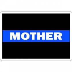 Thin Blue Line Mother White Text - Vinyl Sticker