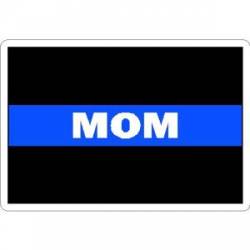 Thin Blue Line Mom White Text - Vinyl Sticker