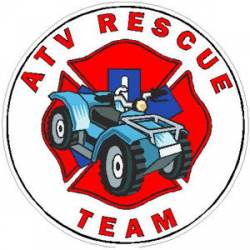 Maltese Cross Star of Life ATV Rescue Team - Decal