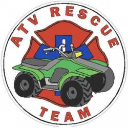 Green ATV Rescue Team - Decal
