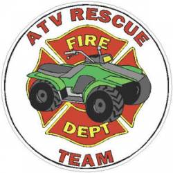 Green ATV Rescue Team - Sticker