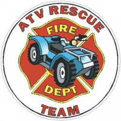 Blue ATV Rescue Team - Decal