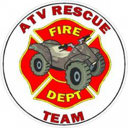 Black ATV Rescue Team - Decal