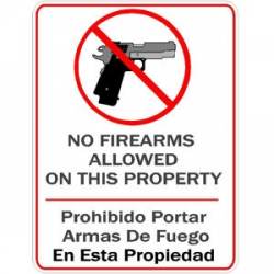 No Firearms Allowed On This Property - Vinyl Sticker