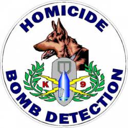 Homicide Bomb Detection K-9 - Decal