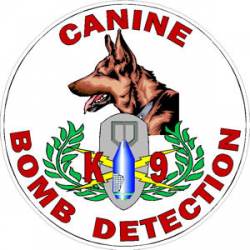 Bomb Detection K-9 - Decal