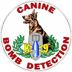 Bomb Detection Canine - Decal