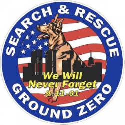 Ground Zero K-9 Search & Rescue - Decal