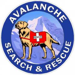 Lab K-9 Avalanche Search & Rescue - Decal