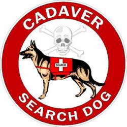 German Shepherd K-9 Cadaver Search Dog - Decal