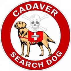 Lab K-9 Cadaver Search Dog - Decal
