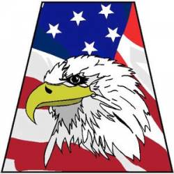 American Flag Eagle Helmet Tet - Vinyl Sticker