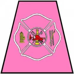 Lady Firefighter Pink Helmet Tet - Vinyl Sticker