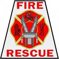 Fire Rescue Maltese Cross Helmet Tet - Vinyl Sticker