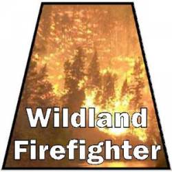 Wildland Firefighter Text Helmet Tet - Vinyl Sticker
