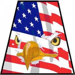 Patriotic Flag & Eagle Helmet Tet - Vinyl Sticker