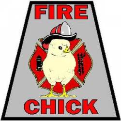 Fire Chick Helmet Tet - Vinyl Sticker