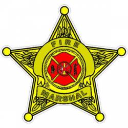 5 Point Fire Marshal Badge - Decal