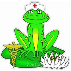 Nursing Frog - Decal