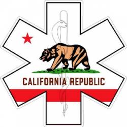 State of California Star of Life - Decal