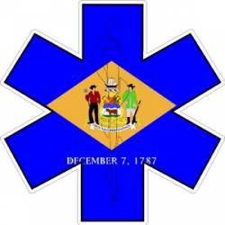 State of Delaware Star of Life - Decal