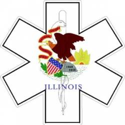 State of Illinois Star of Life - Decal