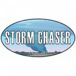 Storm Chaser - White Lettering Oval Sticker