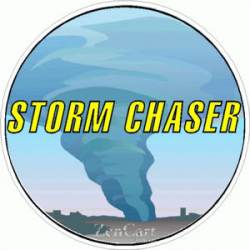 Storm Chaser - Yellow Lettering Sticker
