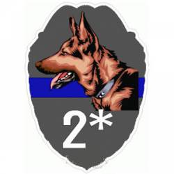 2 Ass To Risk Thin Blue Line Shield K-9 - Decal