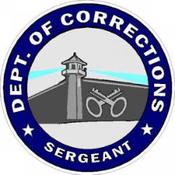 Department Of Corrections Sergeant - Decal