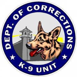 Department Of Corrections K-9 Unit - Decal
