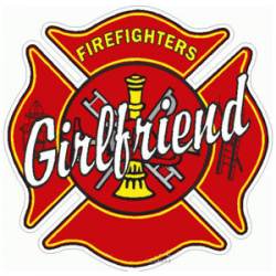 Firefighters Girlfriend - Sticker