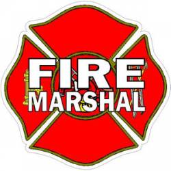 Fire Marshal Maltese Cross - Decal