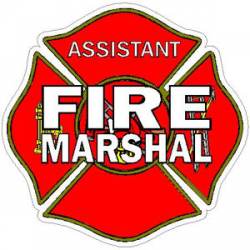 Assistant Fire Marshal Maltese Cross - Decal