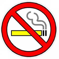 No Smoking Sign - Vinyl Sticker