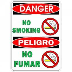 Danger No Smoking No Fumar - Vinyl Sticker