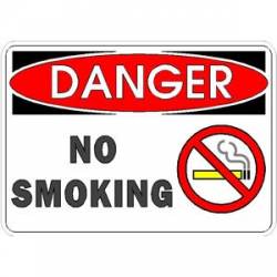 Danger No Smoking - Vinyl Sticker