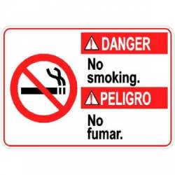 Danger No Smoke Peligro No Fumar - Vinyl Sticker